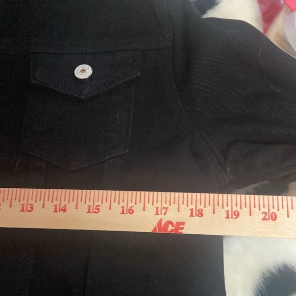 NWT Women’s cropped Black Denim Jean Jacket Sz 3X - Picture 8 of 10